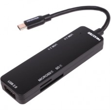 Концентратор Maxxter USB-C to 1xUSB 3.0 + 2xUSB 2.0 + SD/TF (HU3C-3PTF-01)