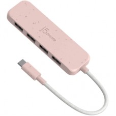 Концентратор J5create USB-C to 4xUSB-A 3.2 10Gbps rose (JCH341ER-N)