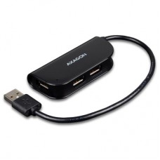 Концентратор AXAGON USB 2.0 to 4xUSB 2.0 0.2m black (HUE-X4B)