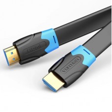 Кабель мультимедійний HDMI M to HDMI M 1.0m 4K60Hz flat black Vention (AAKBF)