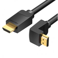 Кабель мультимедійний HDMI M to HDMI M 1.0m 4K60Hz 90° corner black Vention (AAQBF)
