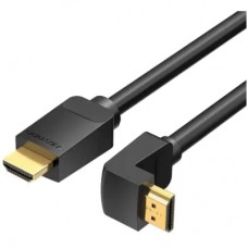 Кабель мультимедійний HDMI M to HDMI M 1.5m 4K60Hz 90° corner black Vention (AAQBG)