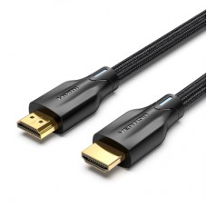 Кабель мультимедійний HDMI M to HDMI M 5.0m 8K60Hz cotton braided black Vention (AAUBJ)