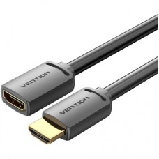 Кабель мультимедійний HDMI M to HDMI F 1.0m V2.0 4K60Hz PVC black Vention (AHCBF)