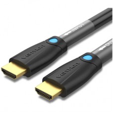 Кабель мультимедійний HDMI M to HDMI M 1.0m 4K60Hz cotton braided black zinc alloy Vention (ALMBF)