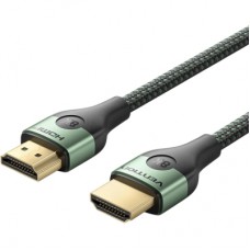 Кабель мультимедійний HDMI M to HDMI M 2.0m 8K60Hz ultra thin cotton braided green Vention (ALOGH)