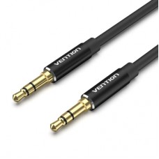 Кабель мультимедійний 3.5mm M to 3.5mm M 1.5m black Vention (BAXBG)