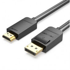 Кабель мультимедійний DisplayPort M to HDMI M 1.5m 1080p60Hz black Vention (HADBG)