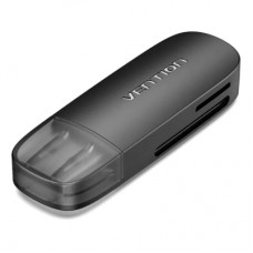 Зчитувач флеш-карт Vention USB 3.0 to SD+TF Black Dual Drive Letter (CLGB0)