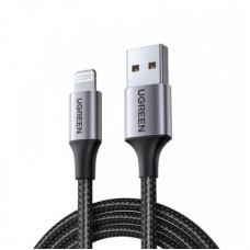 Дата кабель USB 2.0 AM to Lightning 1.0m 2.4A US199 black Ugreen (60156)