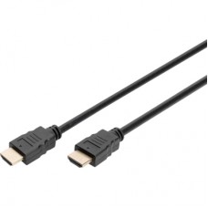 Кабель мультимедійний HDMI M to HDMI M 2.0m 4K60Hz w/Ethernet black Digitus (DB-330123-020-S)