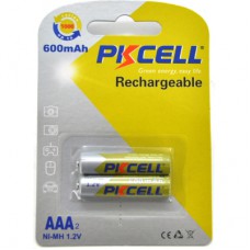 Акумулятор PkCell AAA R03 600mAh 1.2V NiMH Rechargeable Battery, 2шт/бл (PC/AAA600-2BR)