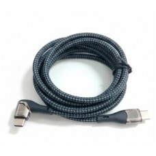 Дата кабель USB-C to USB-C 1.5m 5A 100W Quick Charge magnetic black BeCover (714555)