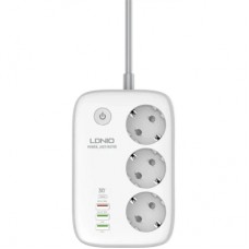 Мережевий фільтр живлення LDNIO SEW3452 WiFi 3роз 3USB/1Type-C (SEW3452)