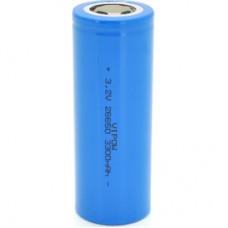 Акумулятор 26650 3300mAh, LiFePO4, FlatTop, 3.2V, Blue Vipow (IFR26650-3300mAhFT / 31075)
