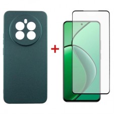 Чохол до мобільного телефона Dengos Realme 12 4G/5G Soft+glass Green (DG-KM-184)