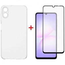 Чохол до мобільного телефона Dengos Samsung Galaxy A07 TPU+glass Transparent (DG-KM-170)