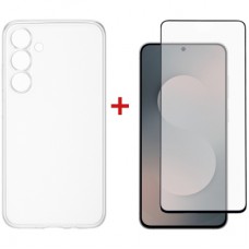 Чохол до мобільного телефона Dengos Samsung Galaxy S25 FE TPU+glass Transparent (DG-KM-172)