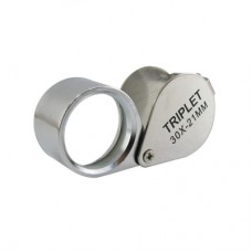 Лупа Voltronic ручна TRIPLET 30X-21mm, складана (брелок), метал-скло, пластикова коробка.60*24*18mm. (1152/TR30X-21)