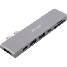 Порт-реплікатор Choetech Dock-Station USB-C 7-in-1 (HDMI/картридер/USB-A/USB-C, for MacBook Pro/Air) (HUB-M14-GY-V2)