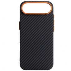 Чохол до мобільного телефона Armorstandart LikeCarbon2 SE MagCase Apple iPhone 17 Air Black Orange (ARM89155)