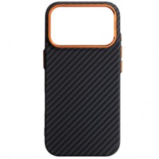 Чохол до мобільного телефона Armorstandart LikeCarbon2 SE MagCase Apple iPhone 17 Pro Black Orange (ARM89161)