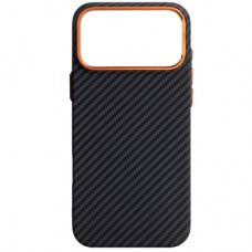 Чохол до мобільного телефона Armorstandart LikeCarbon2 SE MagCase Apple iPhone 17 Pro Max Black Orange (ARM89162)