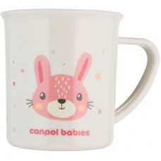 Набір дитячого посуду Canpol babies CUTE ANIMALS кружка пластикова, рожева (4/413_pin2)