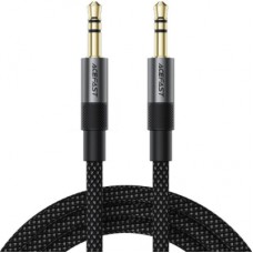 Кабель мультимедійний 3.5mm M to 3.5mm M 1.0m black Acefast (6974316285267)