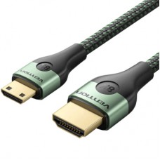Кабель мультимедійний HDMI M to HDMI mini M 1.0m V2.1 8K 60Hz green Vention (AGJGF)