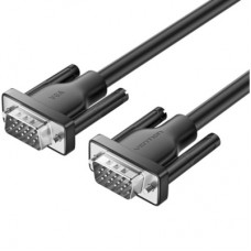 Кабель мультимедійний VGA M to VGA M 1.5m black Vention (A15BG)