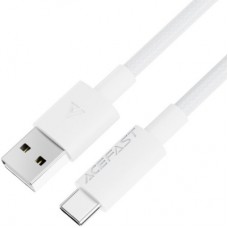 Дата кабель USB 2.0 AM to USB-C 1.2m 3A white Acefast (6974316284260)