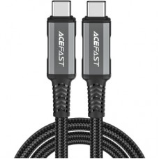 Дата кабель USB-C to USB-C 1.0m USB 4.0 240W audio/video black-grey Acefast (6974316282631)