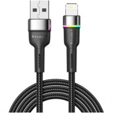 Дата кабель USB 2.0 AM to Lightning 1.0m 2.4A black Essager (EXCL-XCD01)