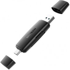 Зчитувач флеш-карт Ugreen USB-C + USB to TF/SD 3.0 CM304 black (80191)