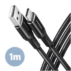 Дата кабель USB 2.0 AM to USB-C 1.0m black AXAGON (BUCM-AM10AB)