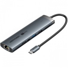 Концентратор Vention USB-C 8-in-1 HDMI + USB 3.0 + USB 2.0 + RJ45 + SD/TF + PD 100W (TGUHB)