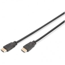 Кабель мультимедійний HDMI M to HDMI M 5.0m 4K60Hz Ethernet black Digitus (DK-330123-050-S)