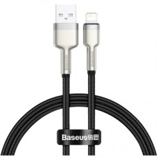Дата кабель USB 2.0 AM to Lightning 0.25m 2.4A Cafule Series Meta black Baseus (CALJK-01)