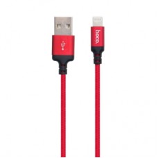 Дата кабель USB 2.0 AM to Lightning 2.0m 2A X14 black-red HOCO (6957531062899)
