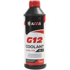 Антифриз AXXIS RED G12 Сoolant Ready-Mix -36°C 1кг (AX-P999-G12R RDM1)