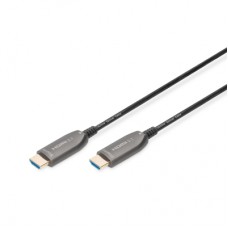 Кабель мультимедійний HDMI M to HDMI M 15m 8K AOC hybrid-fiber black Digitus (AK-330126-150-S)
