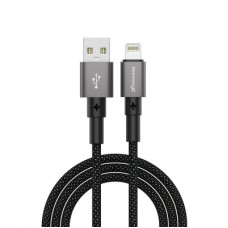 Дата кабель USB 2.0 AM to Lightning 1.0m 2.4A black Grand-X (PL-08B)