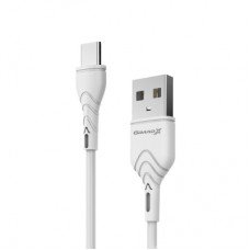 Дата кабель USB 2.0 AM to USB-C 2.0m 2.4A white Grand-X (PC-02W)