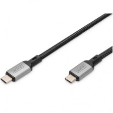 Дата кабель USB-C to USB-C 1.0m USB 4.0 black Digitus (DB-300443-010-S)
