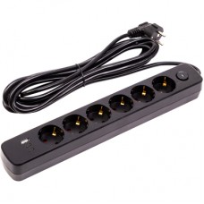 Мережевий фільтр живлення PowerPlant 5м, 6 розеток, USB (YS-N6086/5c) (EX610679)