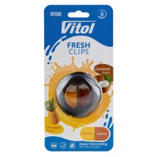 Ароматизатор для автомобіля VITOL Fresh Clips Pineapple+Coconat (VFC06)