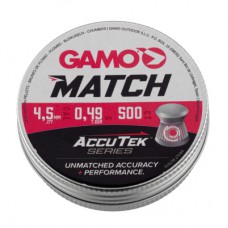 Пульки Gamo Match AccuTek 4,5 мм 0,49г 500 шт (6320034-AK)