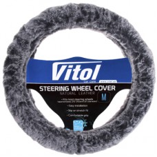 Чохол на руль VITOL M тсір (VLOD-F101 WH/D.GY M)