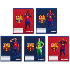 Зошит Kite FC Barcelona, 12 аркушів, клітинка (BC26-232)